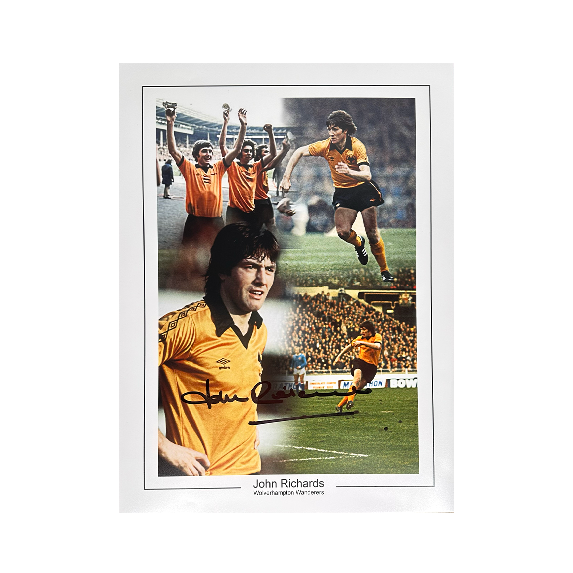 John Richards Signed Wolverhampton Wanderers 16x12 #2