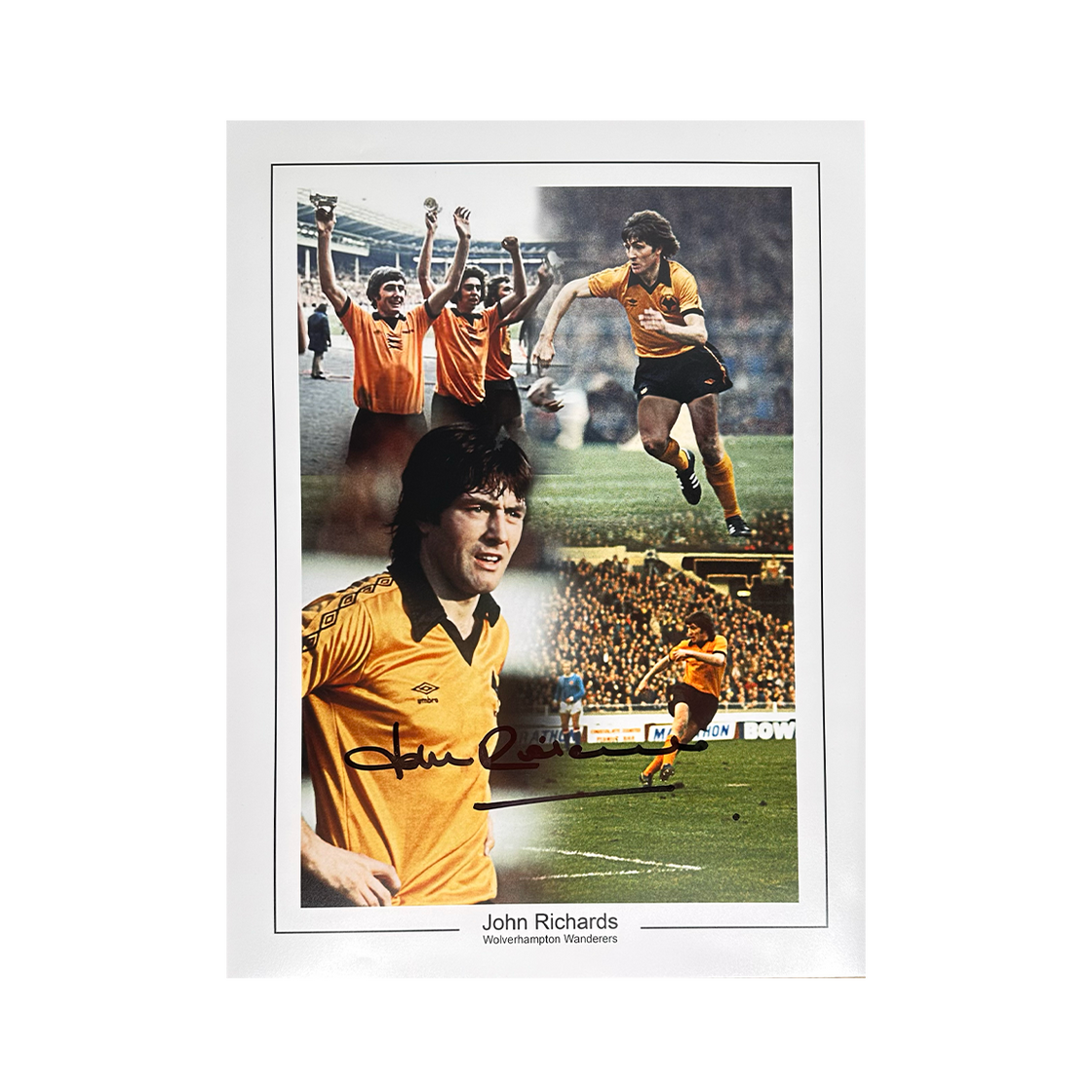 John Richards Signed Wolverhampton Wanderers 16x12 #2