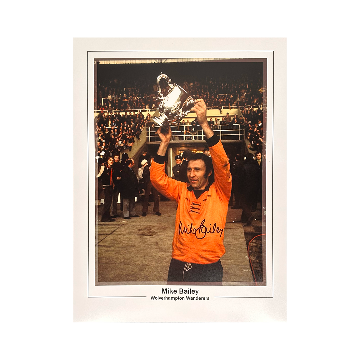 Mike Bailey Signed Wolverhampton Wanderers 16x12