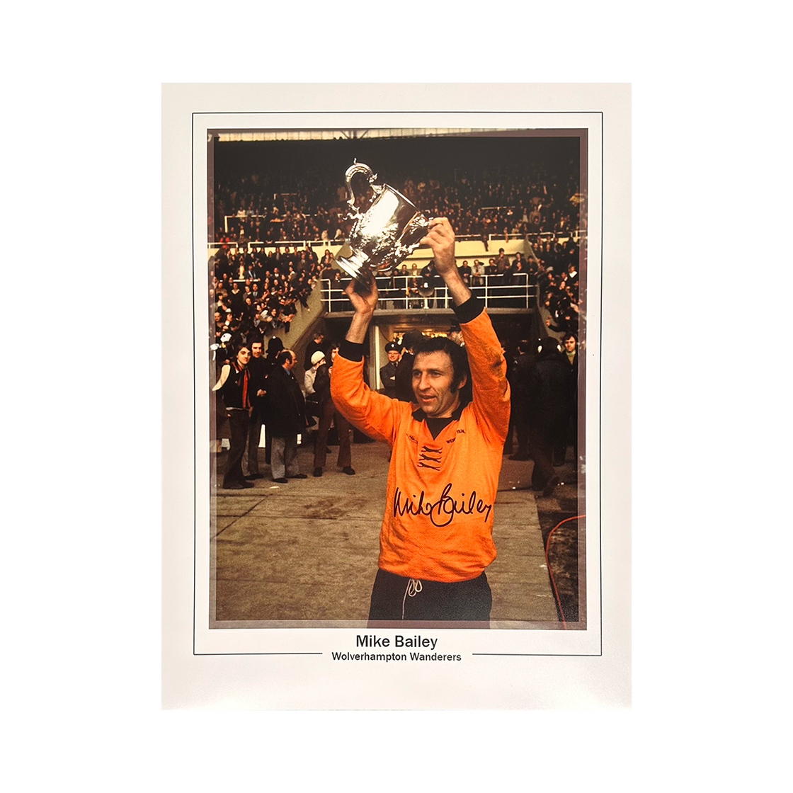 Mike Bailey Signed Wolverhampton Wanderers 16x12