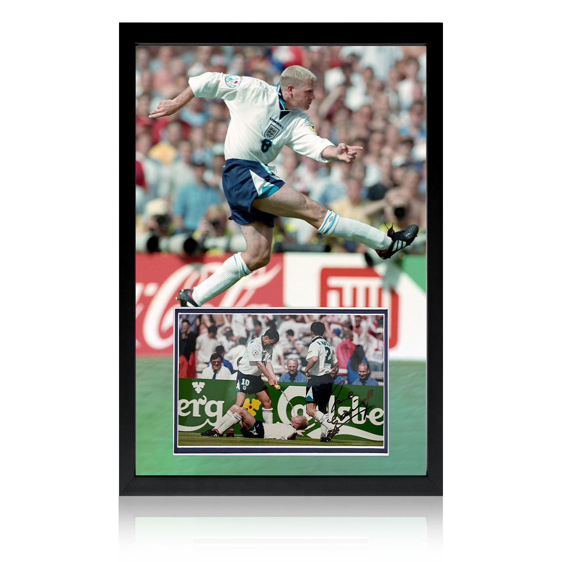 Paul Gascoigne Signed "The Dentist Chair" Euro 96' Iconic Frame #2
