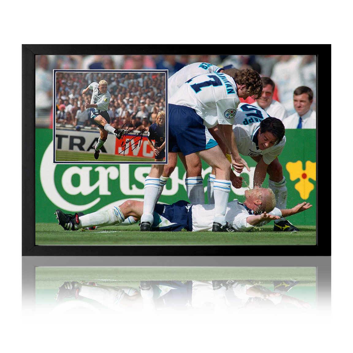 Paul Gascoigne Signed England Euro 96' Iconic Frame