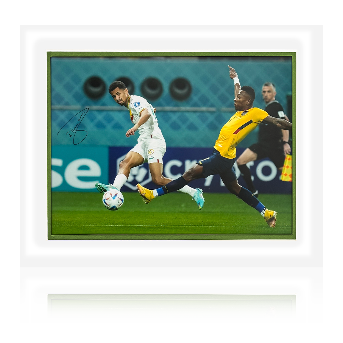 Iliman Ndiaye Senegal Signed Deluxe Mount